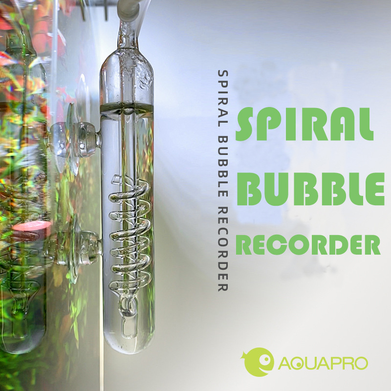 Planted Aquarium Ada - Acquario Spirale Bubble Recorder Diffusore Contatore